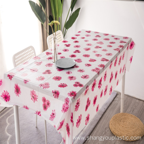 Valentine's Day Series Floral coloring peva table cover